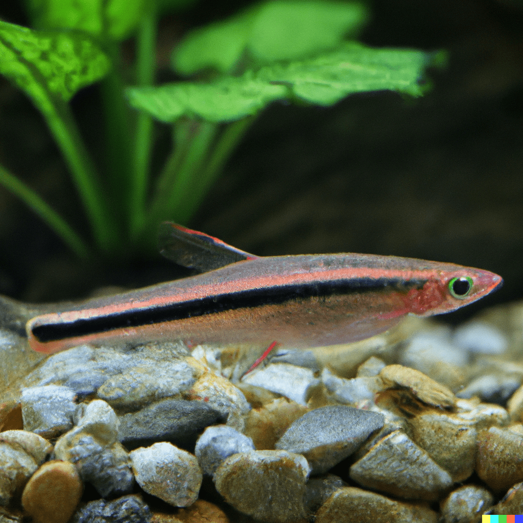 male rosy loach with black line